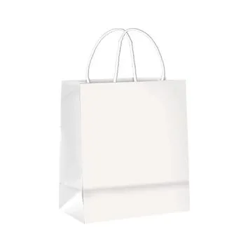 Sacola de Papel 8x14x7cm - Branco – 1 Unidade