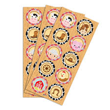 Adesivo Redondo Fazendinha - 3 Cartelas Com 10 Adesivos Cada (30 Unidades)