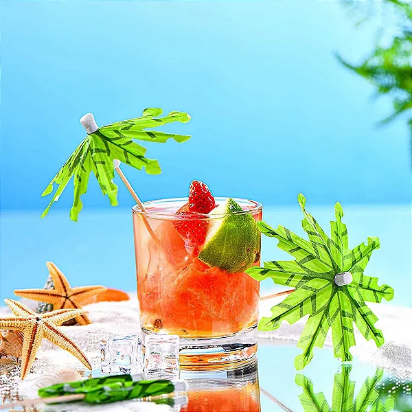 Palito Drink Coqueiro Decorativo – Pacote com 12 Unidades
