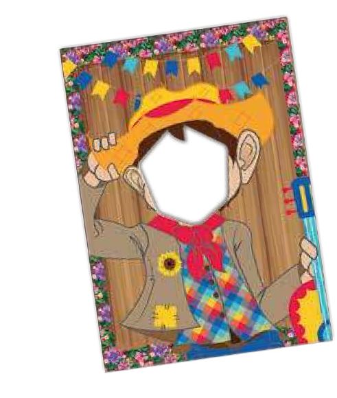 Painel Retrato Arraiá Menino Festa Junina 64x45cm – Decoração Junina