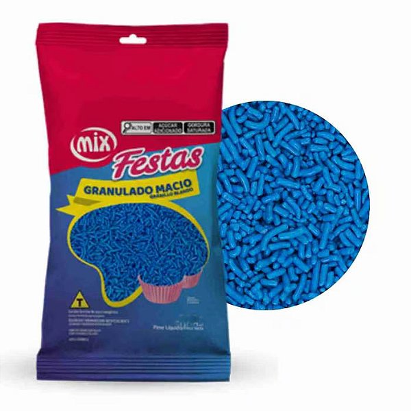 Confeito Granulado Macio Azul 120g – Mix