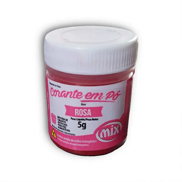 Corante em Pó Rosa 5g – Mix