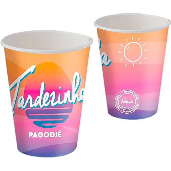 Copo de Papel - Tardezinha - 200ml - 8 Unidades