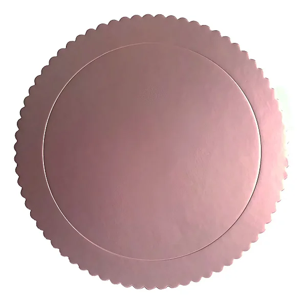 Cakeboard Redondo Premium Rose 26cm – Laminado Base para Bolo / Sousplat