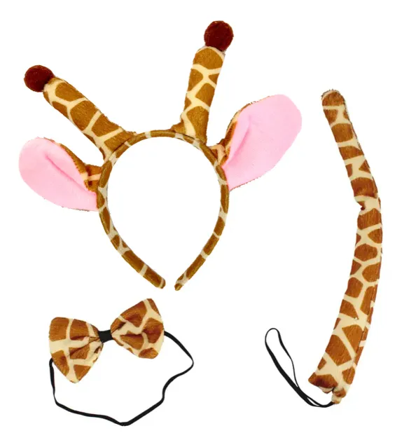 Kit Fantasia Girafinha – Gravata, Tiara e Rabinho
