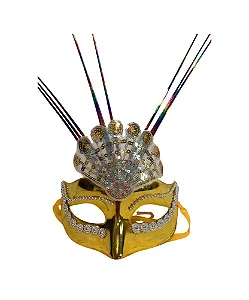 Máscara de Festa Decorada Charme Dourada