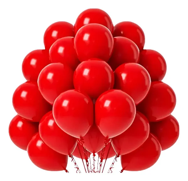 Balão Bexiga Vermelho - Tamanho 12 Polegadas (30cm) – Pacote com 25 Unidades