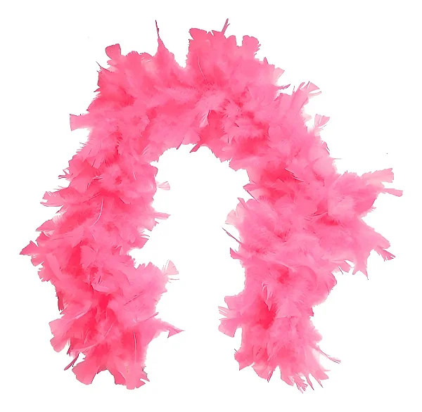 Estola de Penas Luxo Rosa 1,50m