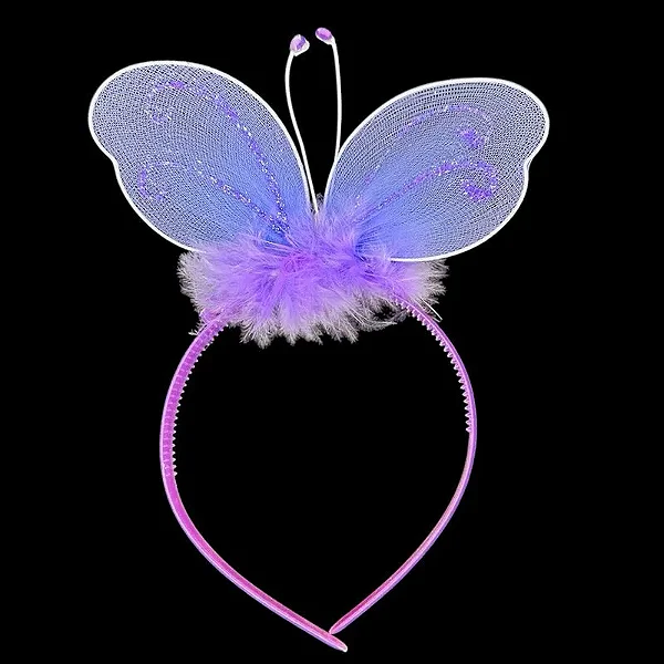 Tiara Borboleta Lilás – Acessório para Carnaval e Fantasia