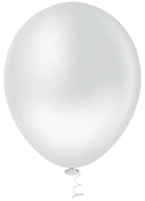 Balão Bexiga Redondo Liso Clear - Tamanho 7 Polegadas (18cm) - 50 Unidades