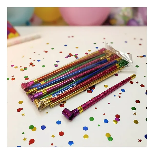 Línguas de Sogra Gigantes Coloridas 32cm – Pacote com 12 Unidades