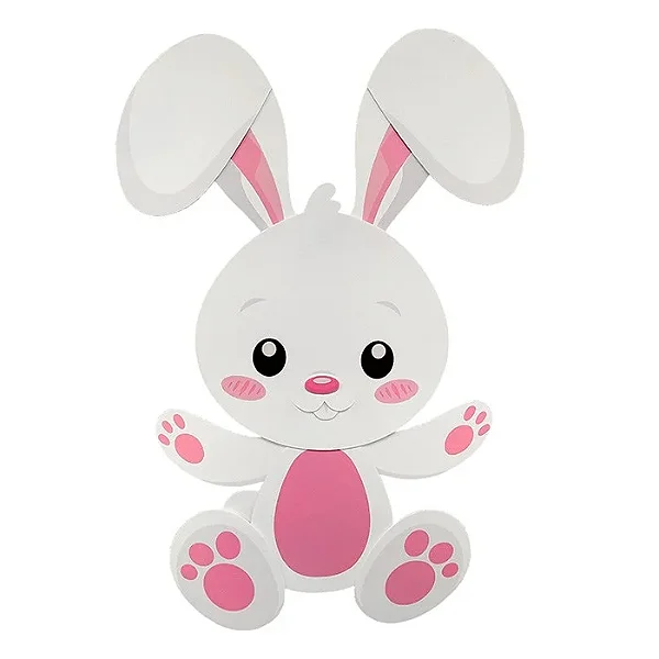 Painel Grande de EVA Coelho da Páscoa 49x72cm – Decoração Festiva