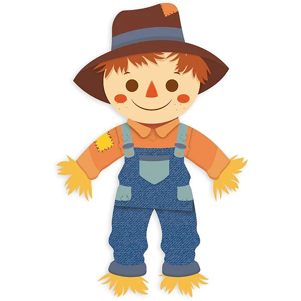 Espantalho Articulado de Papel Decorativo Festa Junina 92cm