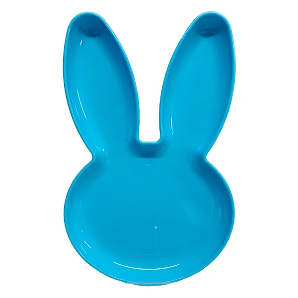 Bandeja Decorativa Coelho Azul Claro 24x15cm – Decoração Páscoa