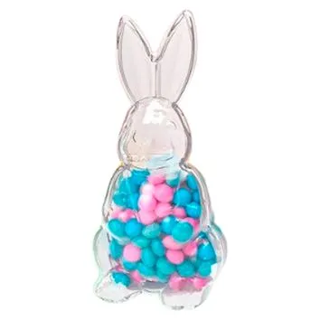 Caixa Acrílica Coelho Transparente 14cm – Kit com 3 Unidades