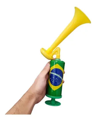 Buzina de Mão Vuvuzela Brasil Copa do Mundo 14cm