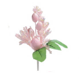 Pick Ovos de Páscoa Rosa 25cm – Decoração Encantadora