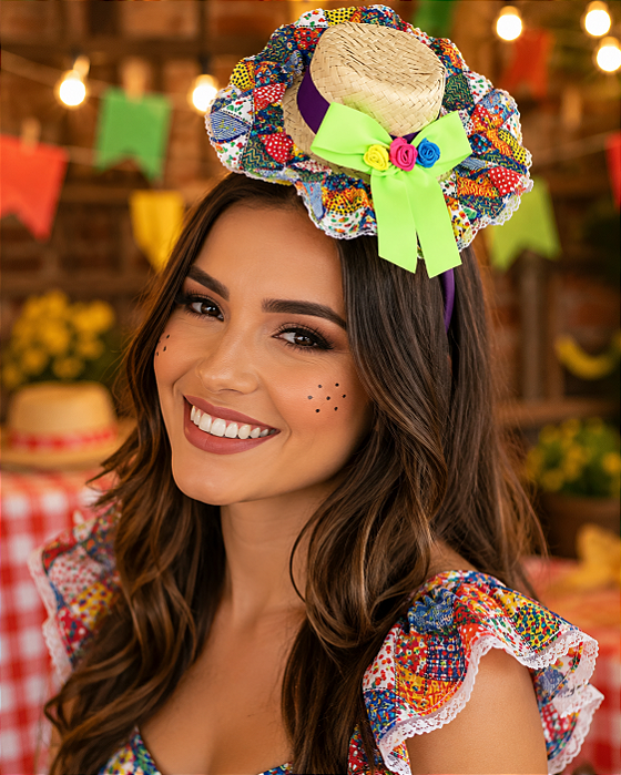 Tiara Chapéu Junino com Laços – Sortido