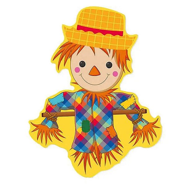 Painel Junina Divertida Espantalho 50cm