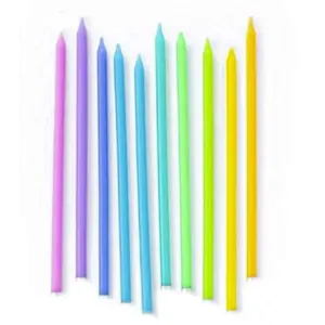 Vela de Aniversário Colorida Arco-íris 15cm – 10 Unidades