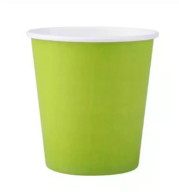 Copo de Papel Liso Verde Limão 250ml - 10 Unidades