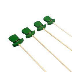 Palito Decorativo para Aperitivos Trevo – St. Patrick’s Day | 12 Unidades