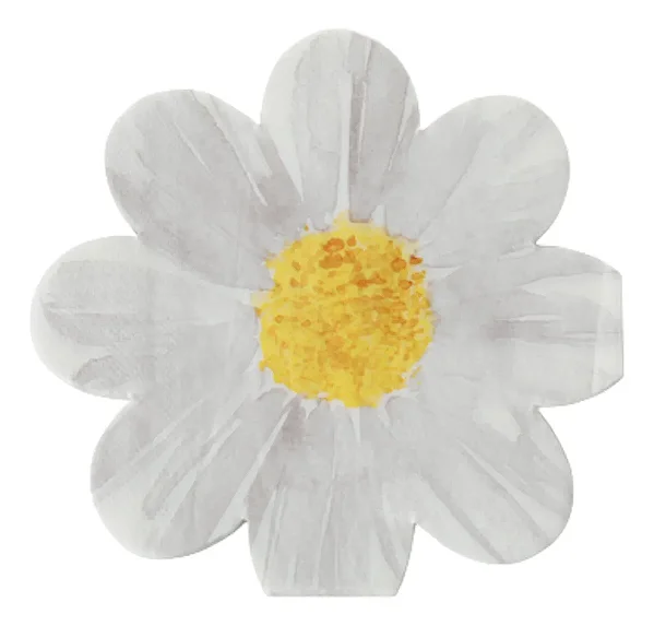 Guardanapo de Papel Flor Margarida Branca – 20 Unidades