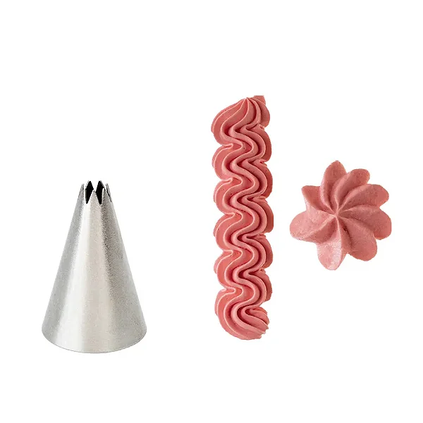 Bico de Confeitar Nº21 Silver Chef Inox Sem Emenda – Pitanga Aberta Profissional