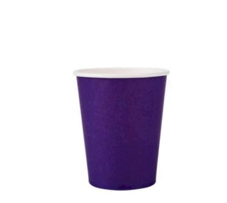 Copo de Papel Liso Roxo 270ml - 10 Unidades