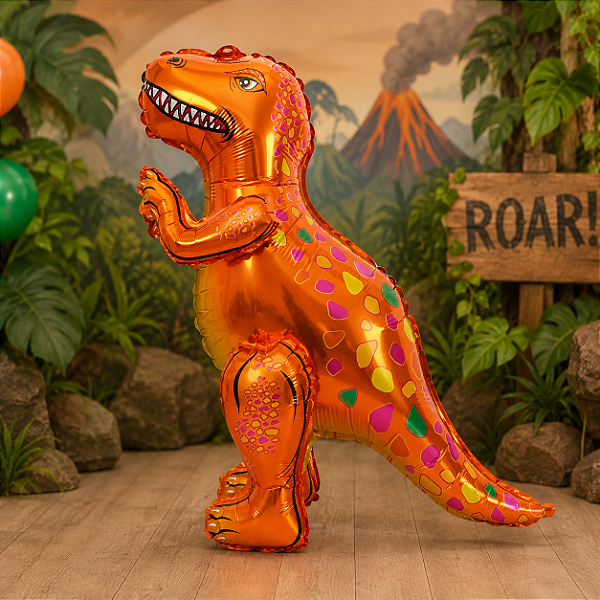Balão Metalizado Dinossauro Rex 54cm