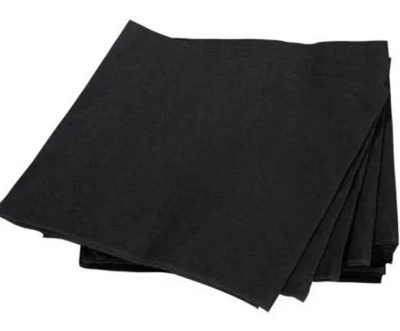 Guardanapos de Papel Folha Dupla Preto – 33x33cm (20 Unidades)