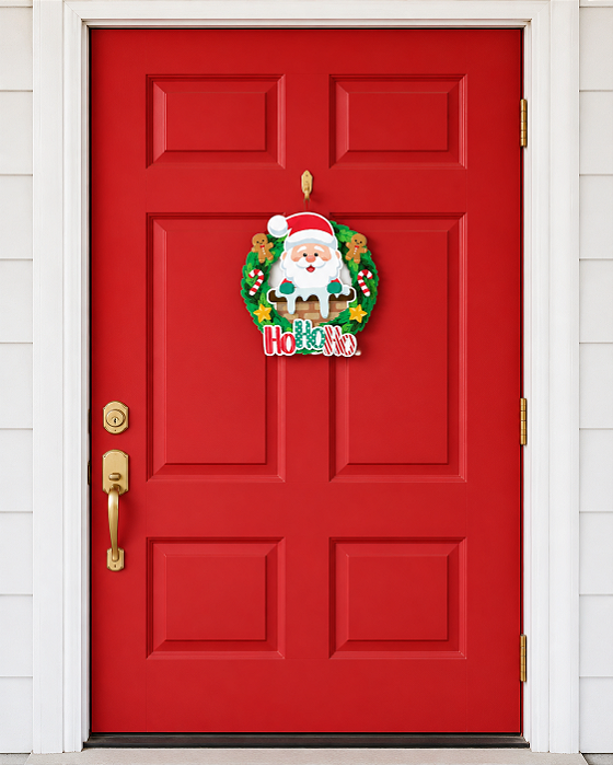 Guirlanda de Natal Ho Ho Ho em EVA – Decoração Natalina