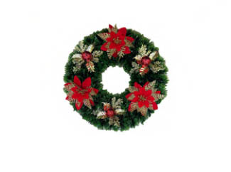 Guirlanda Decorativa de Natal 38cm – Enfeite Natalino para Porta ou Parede