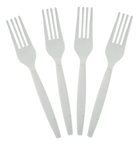 Garfo Refeição Transparente Linha Forte - 20 Unidades