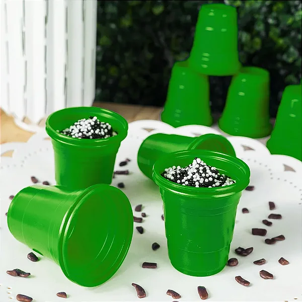 Copo para Docinho PS 60ml Verde – Copinho Descartável para Doces e Doses 20 Unidades