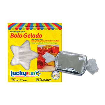 Embalagem Laminada Incolor Para Bolo Gelado 20x22cm – Pacote Com 100 Unidades