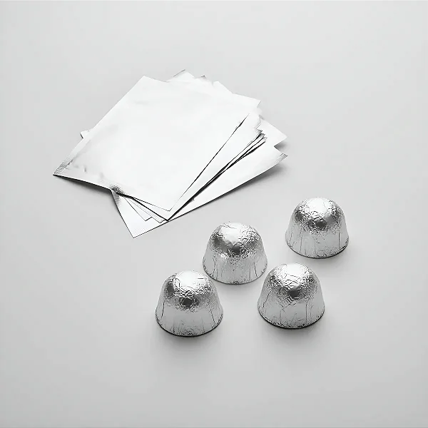 Papel Chumbo Prata Para Bombom E Trufa 10x9cm – Pacote Com 300 Unidades