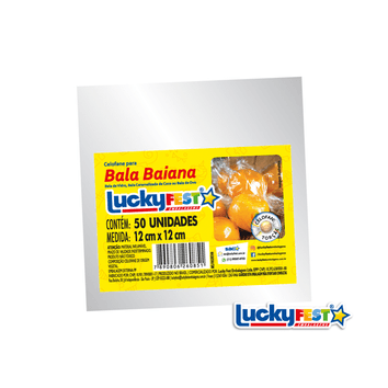 Celofane Para Bala Baiana 12x12cm – Pacote Com 50 Unidades
