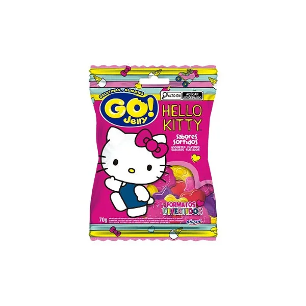 Bala Gelatina Go Jelly Hello Kitty Riclan 70g – Macia, Saborosa E Divertida