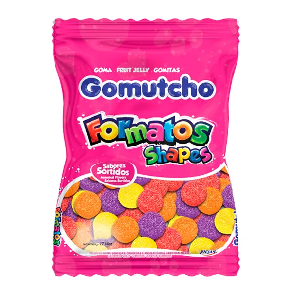 Bala De Goma Gomutcho Shapes Riclan 500 Gramas – Formatos Divertidos E Sabores Sortidos