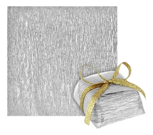 Papel Para Bem-Casado Prata 15x15cm – Pacote Com 40 Unidades