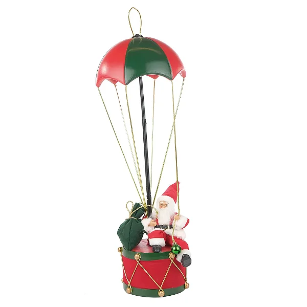 Papai Noel Decorativo Com Balões Vermelho 63cm Natal Festivo