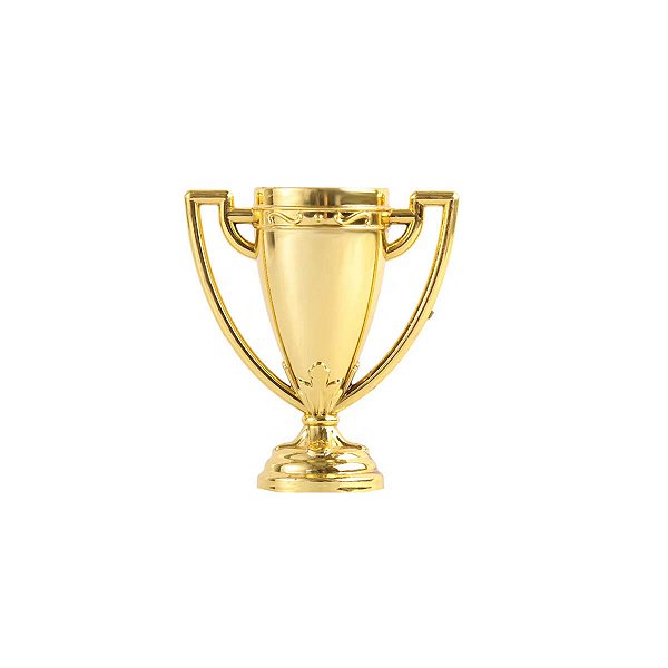 Mini Troféu Dourado 8cm Lembrancinha Premiação Kit 2 Unidades