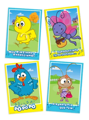 Quadros Decorativos Festa 31x21cm - 4 Unidades