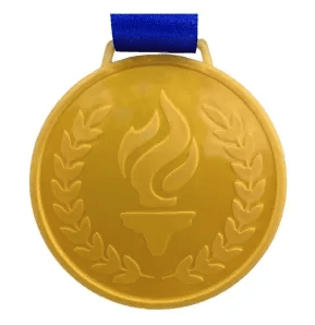 Medalha Plástica Dourada 6x6cm – Premiação, Brindes e Decoração