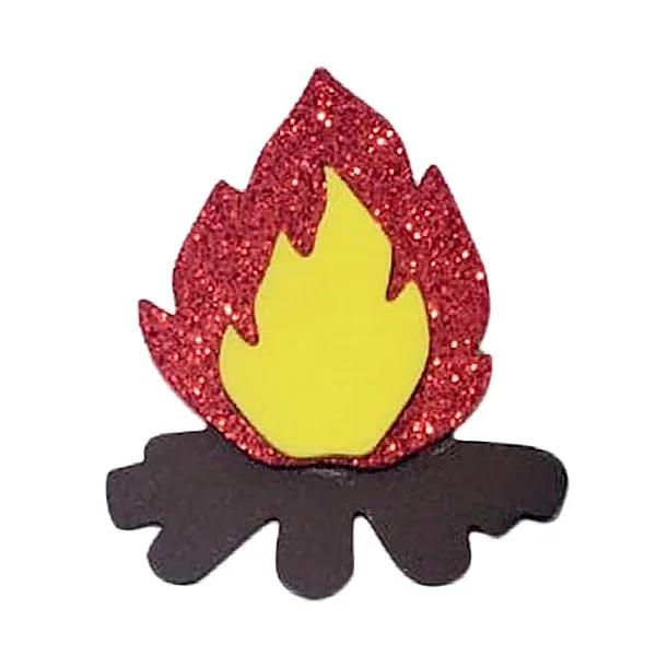 Enfeite De Mesa Em EVA "Festa Junina Fogueira" 18x12cm