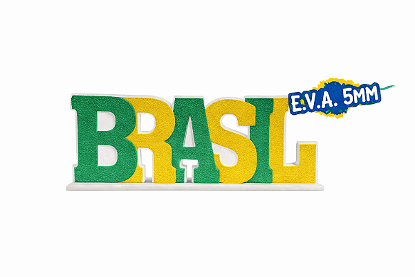 Enfeite De Mesa Brasil Em EVA 40x15cm