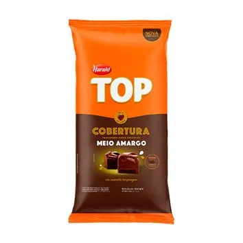 Cobertura de Chocolate Meio Amargo Top em Gotas 2,05kg Harald – Não Precisa Temperar