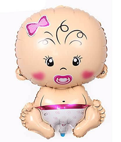 Balão Metalizado Bebê Menina 49x75cm – Para Chá de Bebê e Decoração