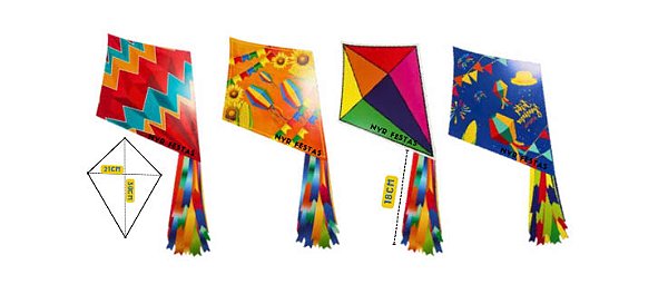 Enfeite Pipa Junina em Papel 50cm Decoração Festa Junina